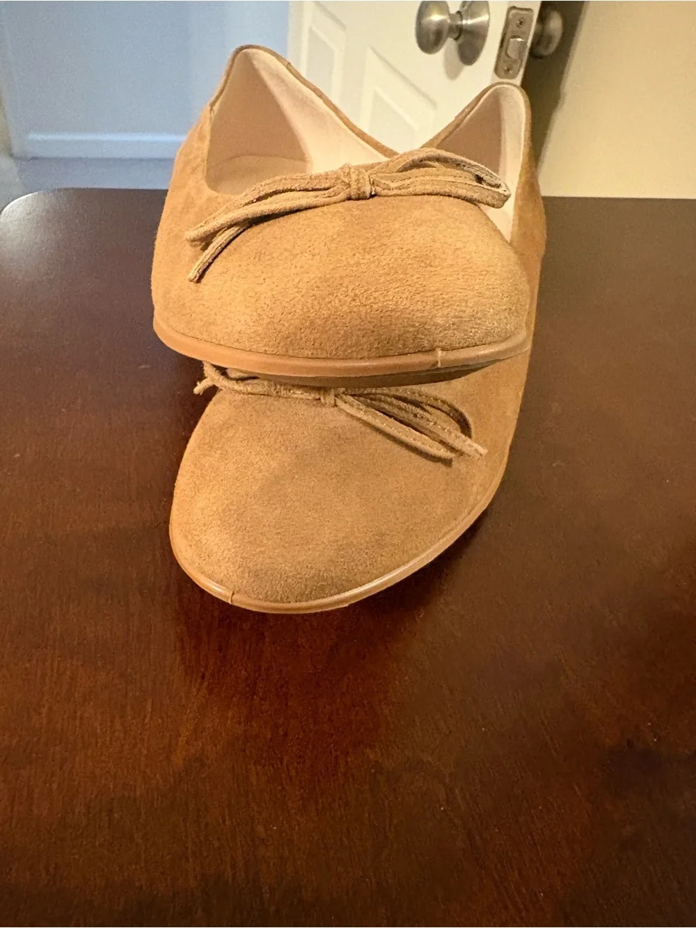 Ecco Women's Suede Ballet Flats in tan